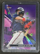 2021 Topps Finest RONALD ACUNA JR. #62 Purple Refractor 081/250 Atlanta Braves