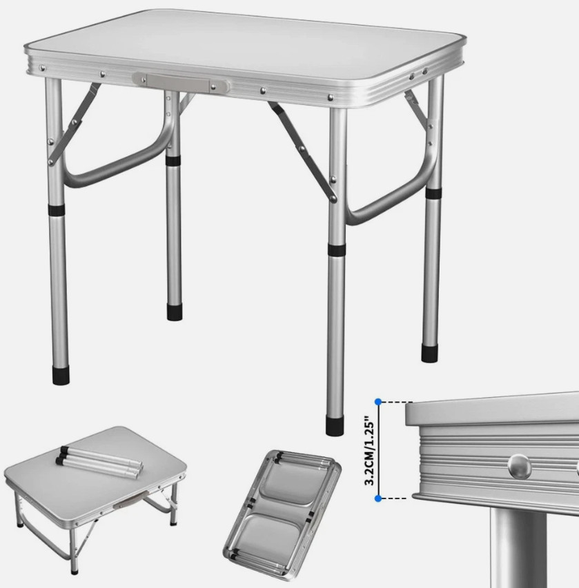 E EASTSTORM Camping BBQ Table Outdoor Folding Picnic Table 23.6”x 15.7”- Portable, Compact & Foldable for Easy Storage - Great for Picnic, Garden, Patio, Dining, Party, Market 9 Folding Camping Table Aluminium Picnic Portable Adjustable Party BBQ Outdoor