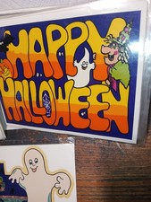 Vintage 80's Happy Halloween Stickers