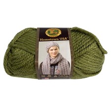 NWT Lion Brand Yarn 135-176 Hometown Bulky Yarn, Galveston Green USA 81YD/M