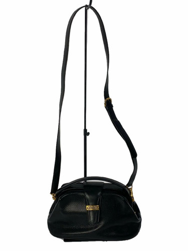 GUCCI Leather Shoulder Bag Black Classic Purse Authentic Used