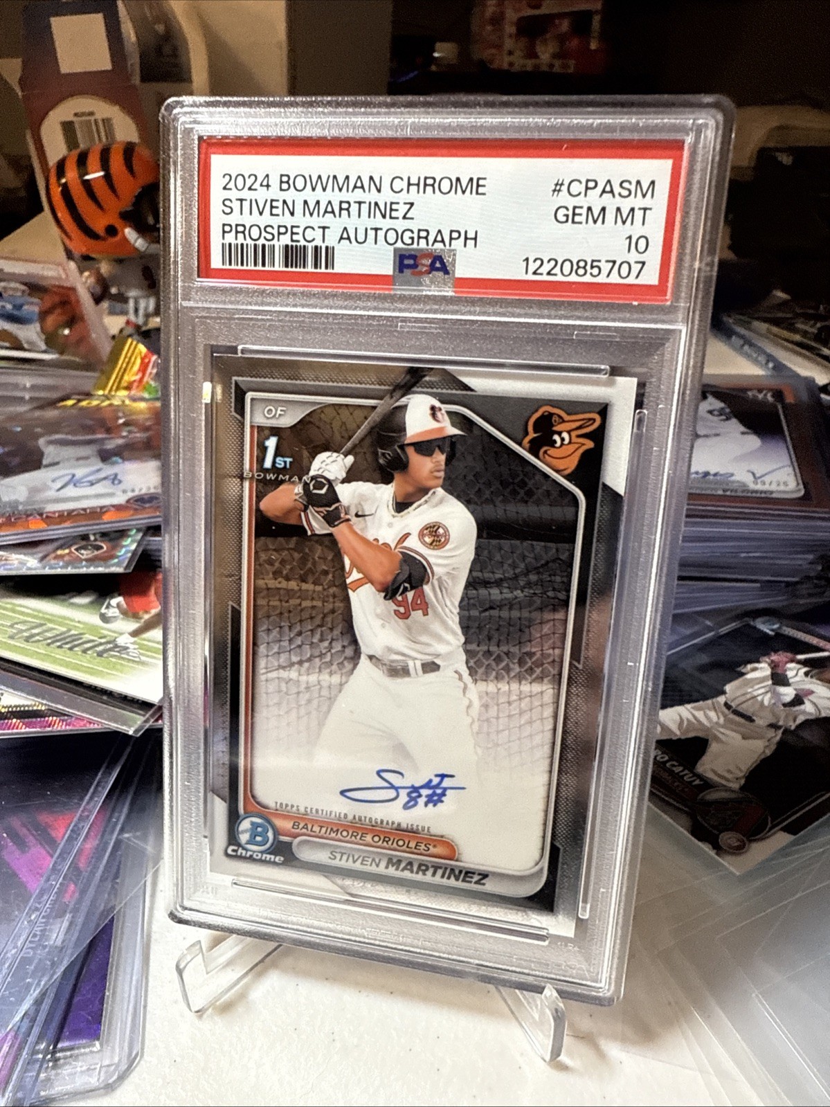 STIVEN MARTINEZ 2024 BOWMAN CHROME 1ST AUTOGRAPH ORIOLES AUTO PSA 10 🔥💎🔥