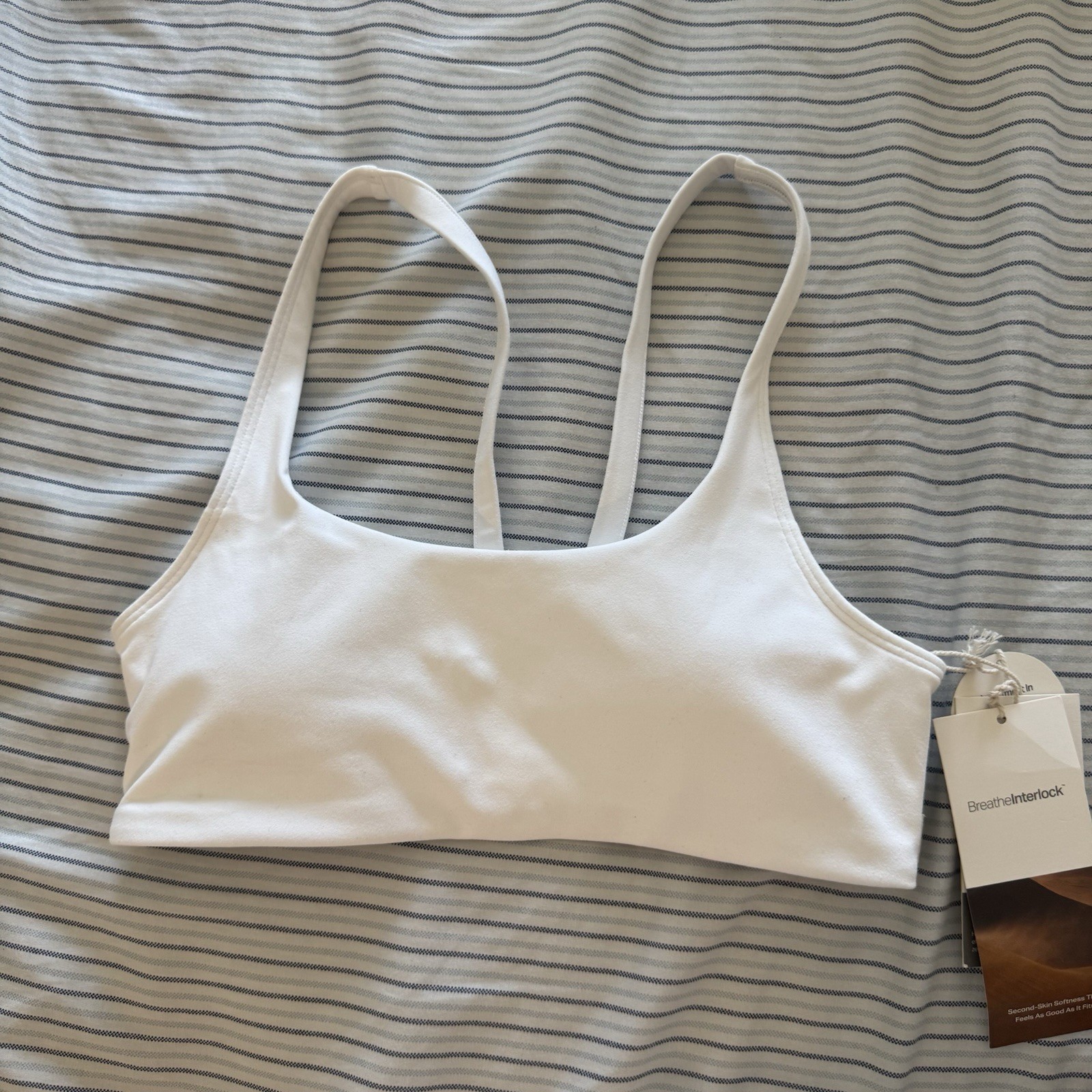 Vuori Yosemite Strappy Back Sports Bra White NWT