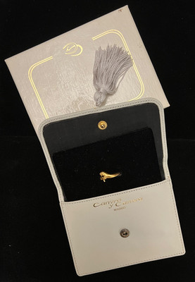 Carrera y Carrera 18K Gelbgold Panther Ring mit Einsatzkoffer & Box Größe 6 1/4