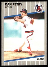 Dan Petry 1989 Fleer #486 California Angels MLB READ FREE SHIPPING AutographDen