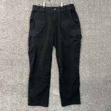 5.11 Tactical Stryke Pants Mes Nfits 33X31 Black Ripstop Cargo Work Hiking 74369