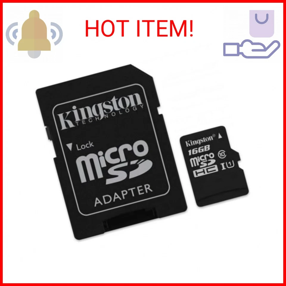 Kingston Canvas Select 16GB microSDHC Class 10 microSD Memory Card UHS-I 80MB/s  - Image 2 of 2