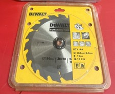 DeWalt DT1149 184mm Circular Saw Blade 18T 16mm Bore Construction Blade