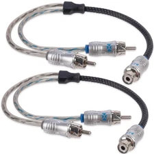 XIX2M 1 Female to 2 Male Y-Adapter X-Series RCA Audio Interconnect Cables 2-pack