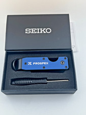 Seiko Astron Prospex blue aluminium keyring clip