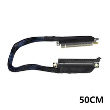 PCIE 5.0 X16 Graphics Card Extension Cable Silver Plated Adapter Extension Cable