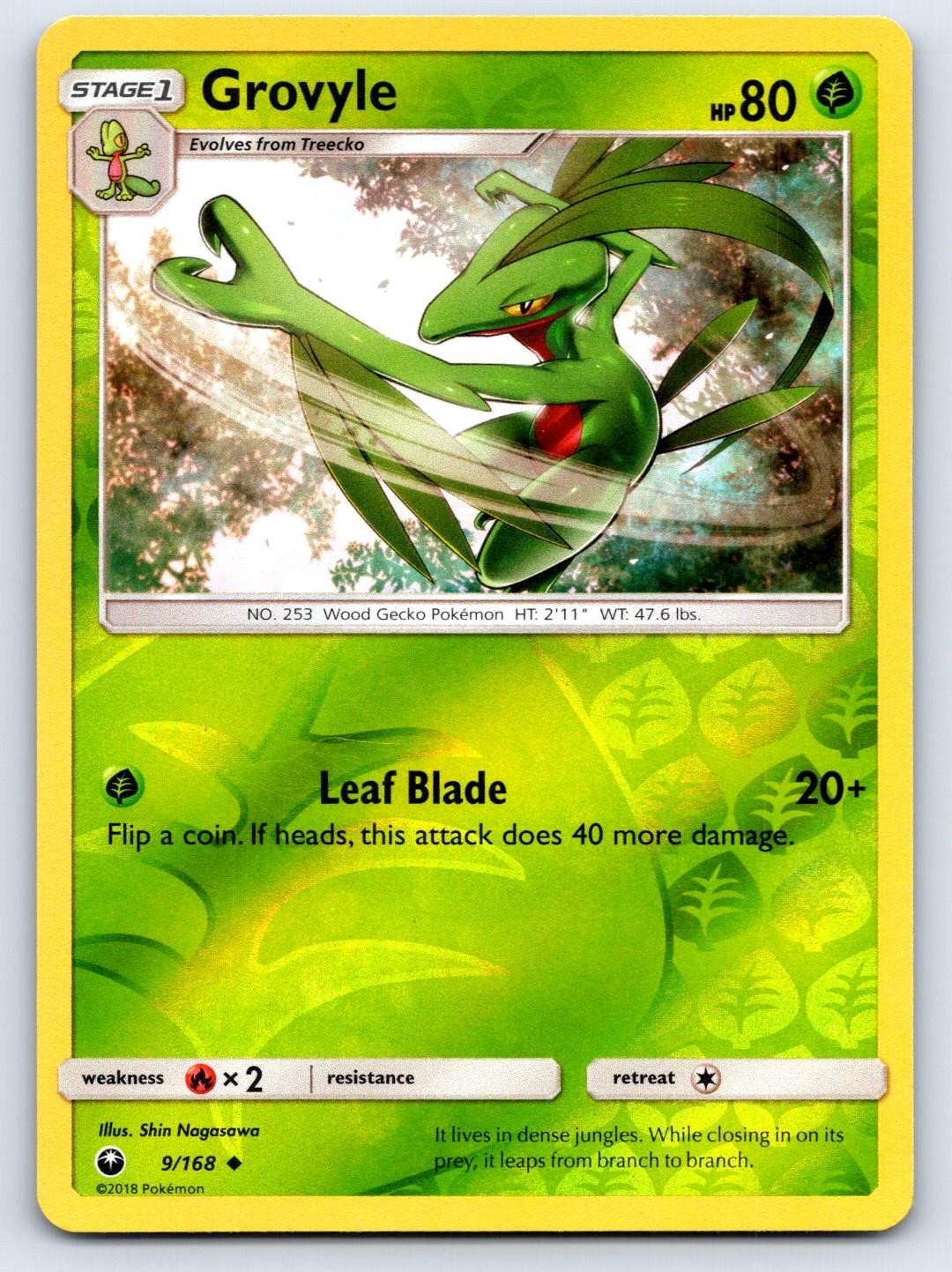 Grovyle 9/168 Uncommon Celestial Storm Pokemon Reverse Holo