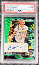 2024 Panini WNBA Prizm Cameron Brink #SG-CB Green Pulsar Auto RC /25 PSA 10