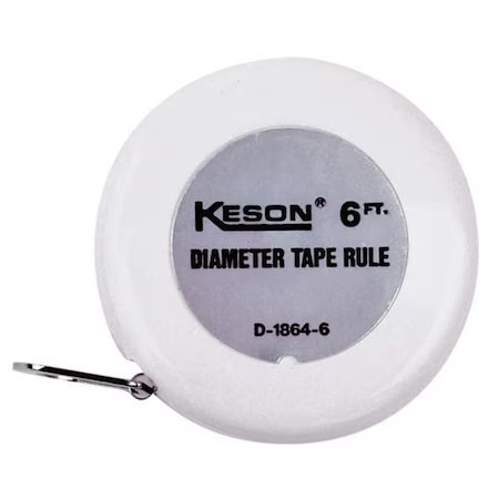Keson D18646 6 Ft Wrap-A-Round/Diameter Tape Measures, 1/4 I
