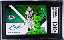 2016 Panini Elite Green Auto Chris Jones RC Rookie SGC 10/10 Gem Mint Rare