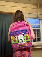Sanrio Vintage 1994 Pink Spottie Dottie Nylon Backpack School Bag