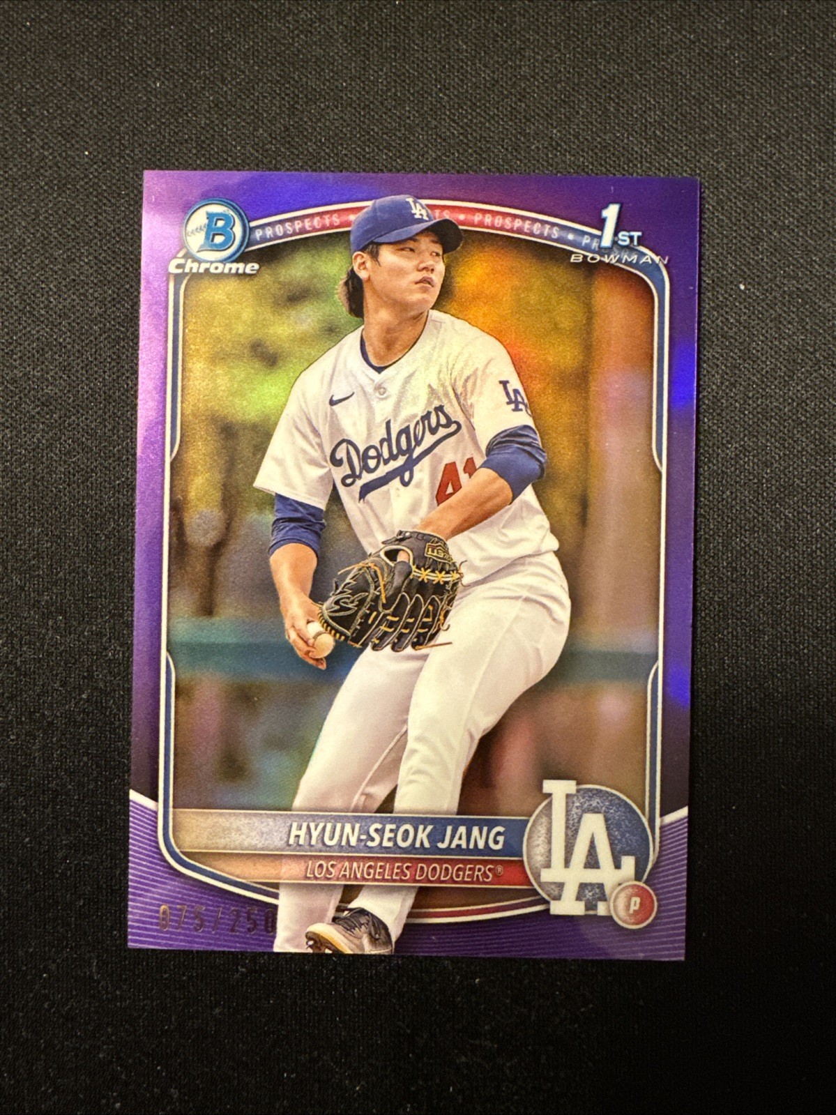 HYUN-SEOK JANG 2025 BOWMAN CHROME #BCP-51 TRUE PURPLE REFRACTOR /250