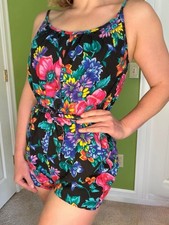 Vintage 1980s Catalina Sunsuit / Playsuit / Swimsuit One Piece