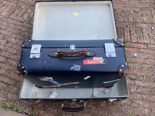 GlobeTrotter vintage hard-shell suitcases (x 2) Blue