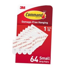 Command Indoor Small Replacement Strips, 64 Strips, Small, 64 Strips, 1-Pack 0.30 per strip