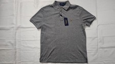 NEW POLO RALPH LAUREN MEN'S CUSTOM SLIM FIT GREY HEATHER POLO SHIRT SIZE XL