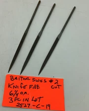 Baiter Swiss, Knife Files, #2 Cut, 6 1/4”, (3 Pc In Lot)2527-c-19