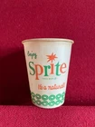 1960's, SPRITE, "Un-Used" Free Sample Wax Paper Cup (Scarce / Vintage)