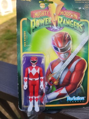Mighty Morphin Power Rangers Red Ranger Super7 Reaction Figure | eBay
