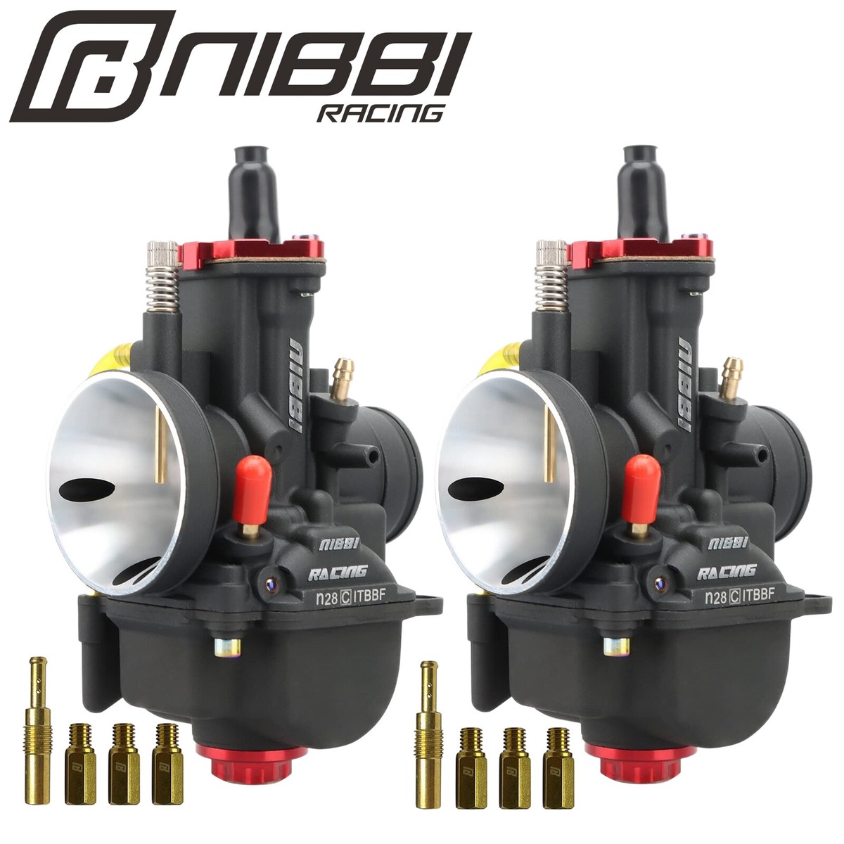 一二　ガバット　宵 NIBBI Set of 2 PWK 28mm Carburetor Carbs For Yamaha Banshee 350