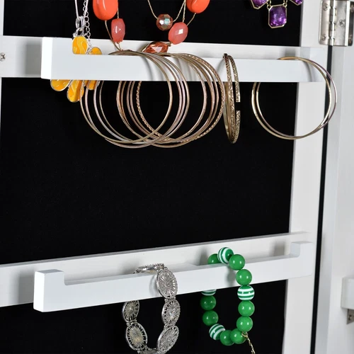 360°Swivel Jewelry Cabinet Full Length Mirror Standing Jewelry Armoire Organizer - Picture 32 of 46
