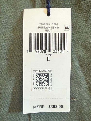 $398 Polo Ralph Lauren Peace Love Polo Espiga Sarga Sobrecamisa | Verde | L - Imagen 21 de 23