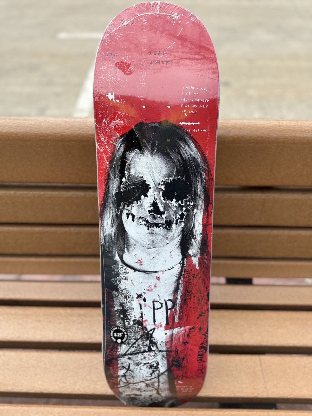 Kurt Cobain ZERO Summers 27 Club 8.25 Skateboard Deck In Shrink