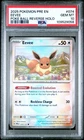 2025 Pokemon Prismatic Evolutions 74 Eevee Poke Ball Reverse Holo PSA 10