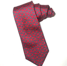 Mark Fore & Strike Necktie Italian Silk Print Hand Sewn by Robert Talbott 