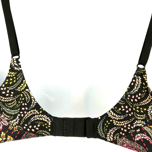 Victoria's Secret 34C Very Sexy Push Up Bra Black with Multi Color Floral New - Picture 6 of 9