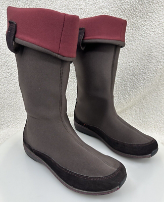 AETREX BERRY BOOTS Womens Fold Down Arch Support Neoprene