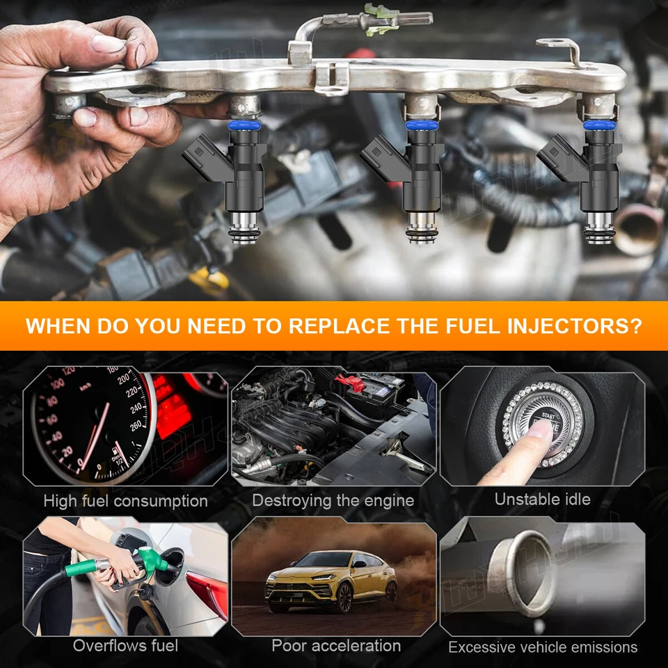 8  XWQHJW NEW Fuel Injector for 2010-2019 Chevrolet Silverado 3500 HD 6.0L V8 - Image 2 of 4