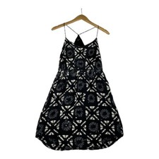 Madewell 100 Silk Mini Dress size 2 Black/White