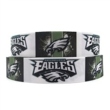 Eagles Football 1" grosgrain ribbon the listing is for a 50 yards ROLL