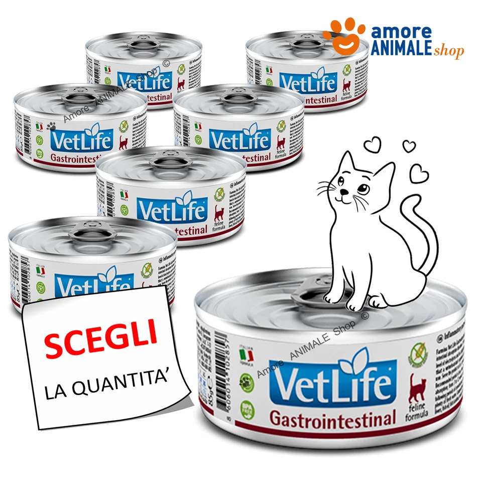 Farmina Cat Vet Life → Boîtes De 85 Gr - Gastro-Intestinaux - Humide Chat, Chats - Photo 1/1