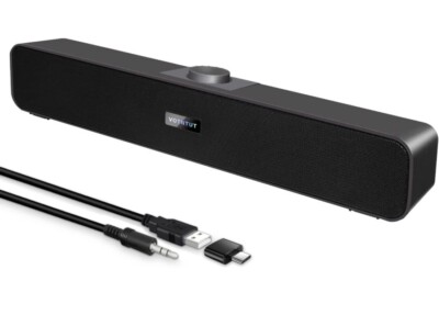   VOTNTUT Computer Speakers, Wired USB Desktop Speaker, Stereo USB Powered  