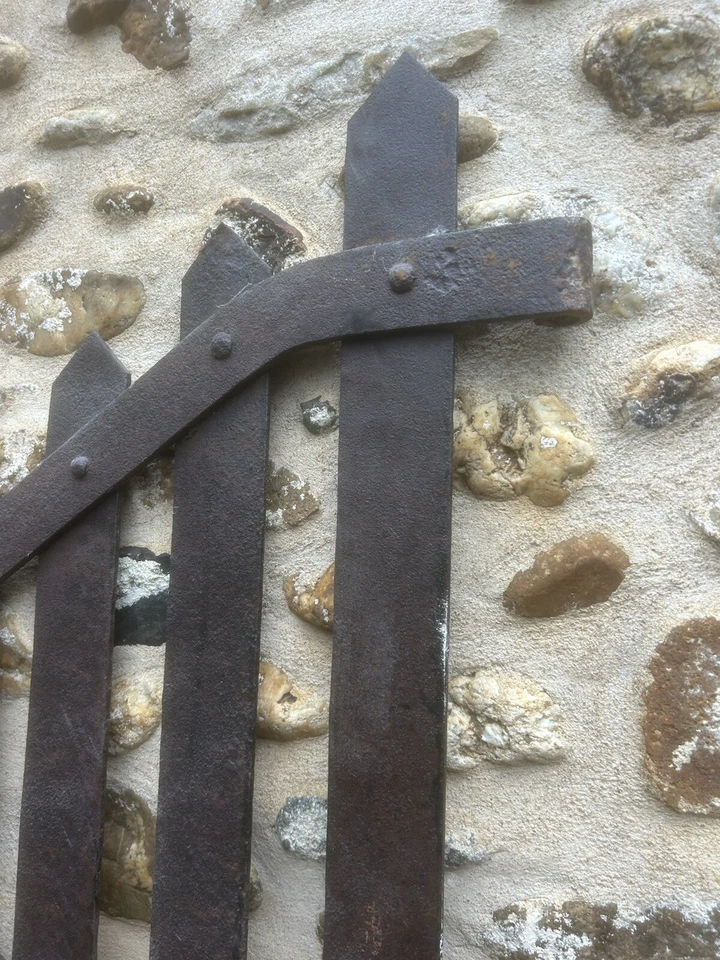 1,50m Portail Portillon Fer Forgé Ancien Château Maison de Maître Ancienne - Photo 4/4