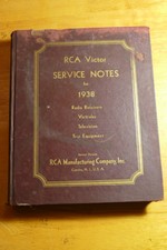 Original First Edition RCA Victor Service Notes "Red Book" Manual For 1938