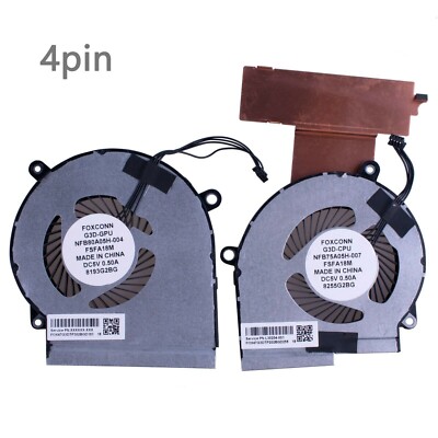 L30203-001 L30204-001 For HP Omen Laptop 15-DC TPN-Q211 CPU GPU Cooling Fan