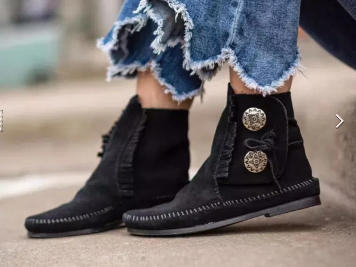 Minnetonka boots cheap black