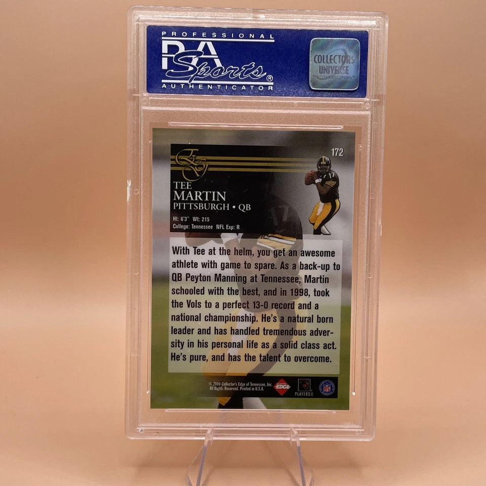 2000 Collector's Edge Graded#172 Tee Martin #172 PSA 9 MINT RC ~ Pittsburgh - Image 2 of 2