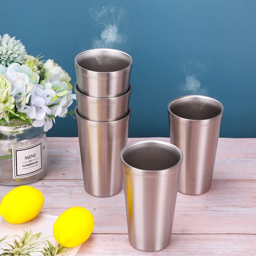 Paquete de 8 vasos de agua al vacío de doble pared con aislamiento de acero inoxidable de 16 oz - Imagen 2 de 7