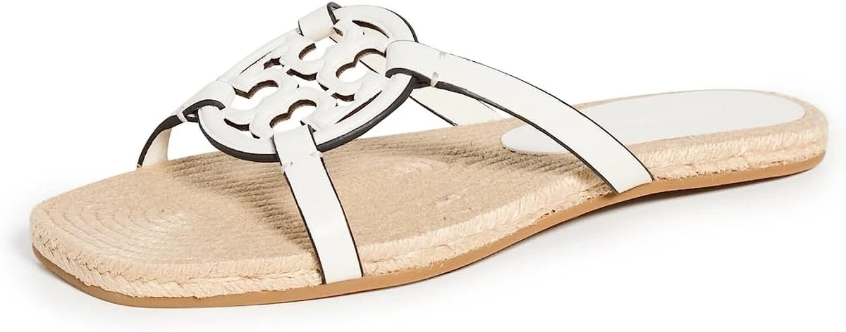 Tory burch white best sale slides