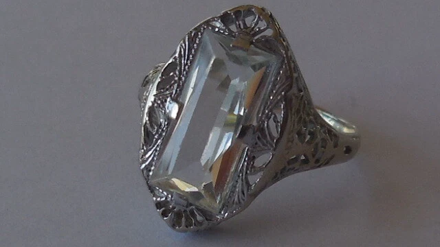 Ebay 2024 aquamarine ring