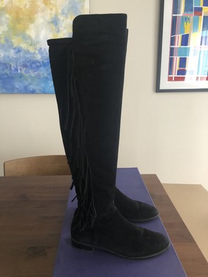 stuart weitzman fringe boots